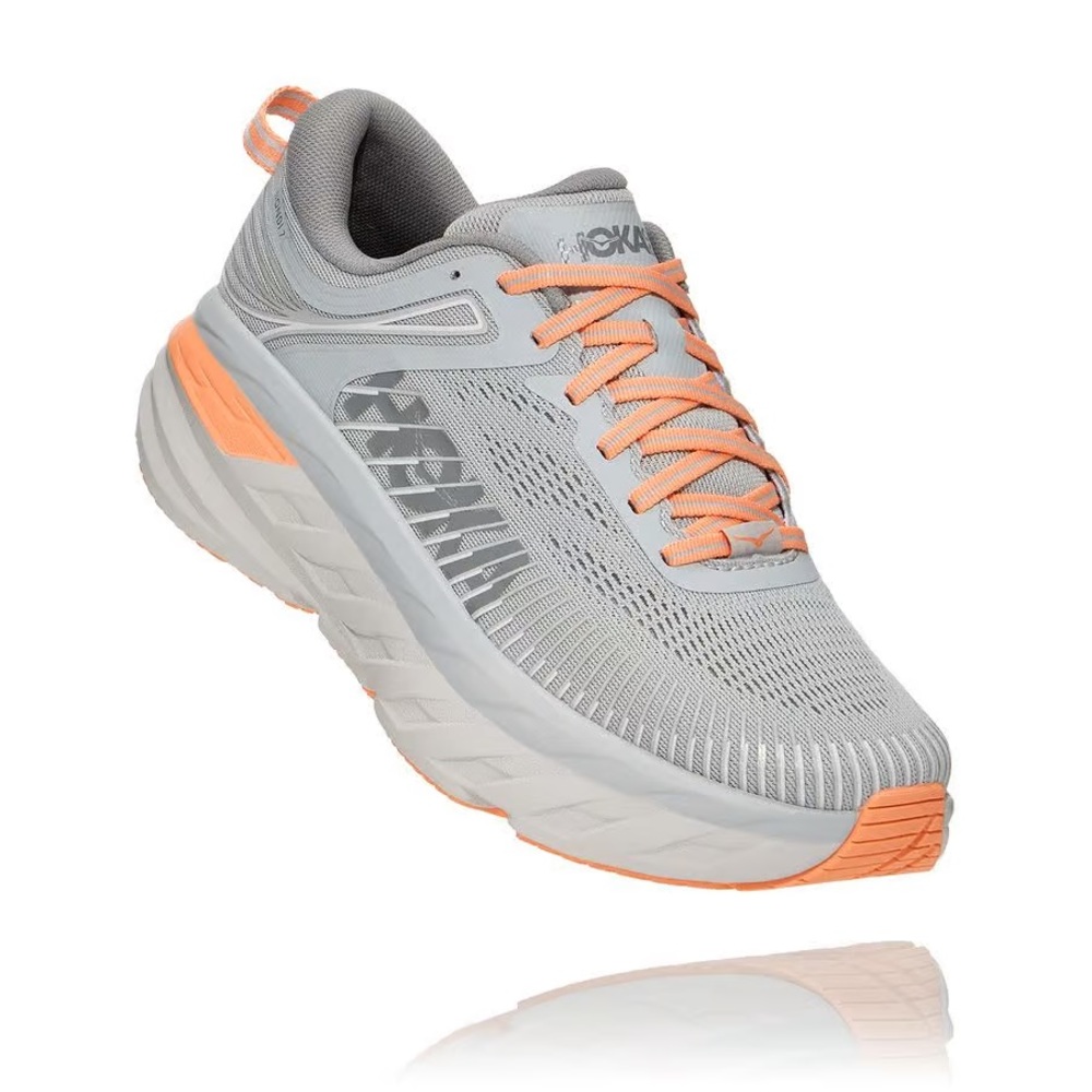 Hoka One One Women's Bondi 7 Grey/Orange